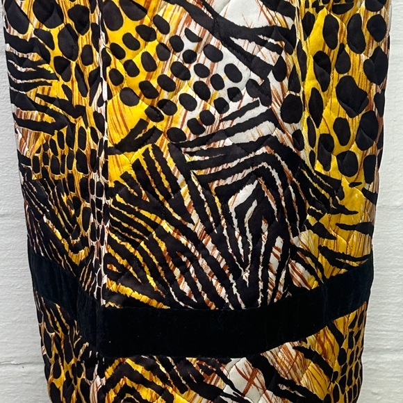 Vintage Dress 1960s Elaine Sklar Petite Small Long Sleeve Black and Animal Print - Picture 8 of 16